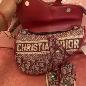 COPY - **Dior** saddle bag red color